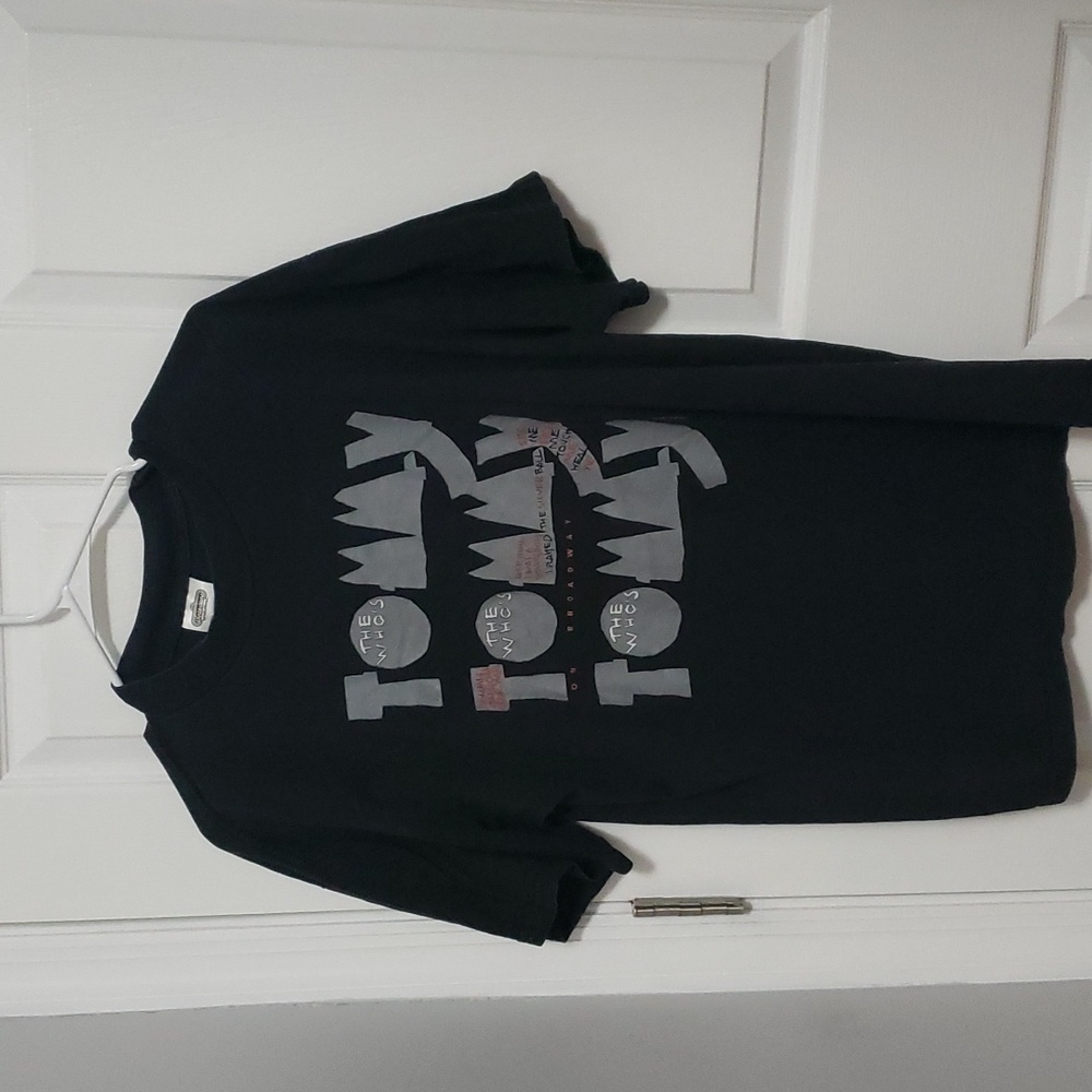 THE WHO celebrating 30years Tee Size L Vintage Black Short Sleeve Retro